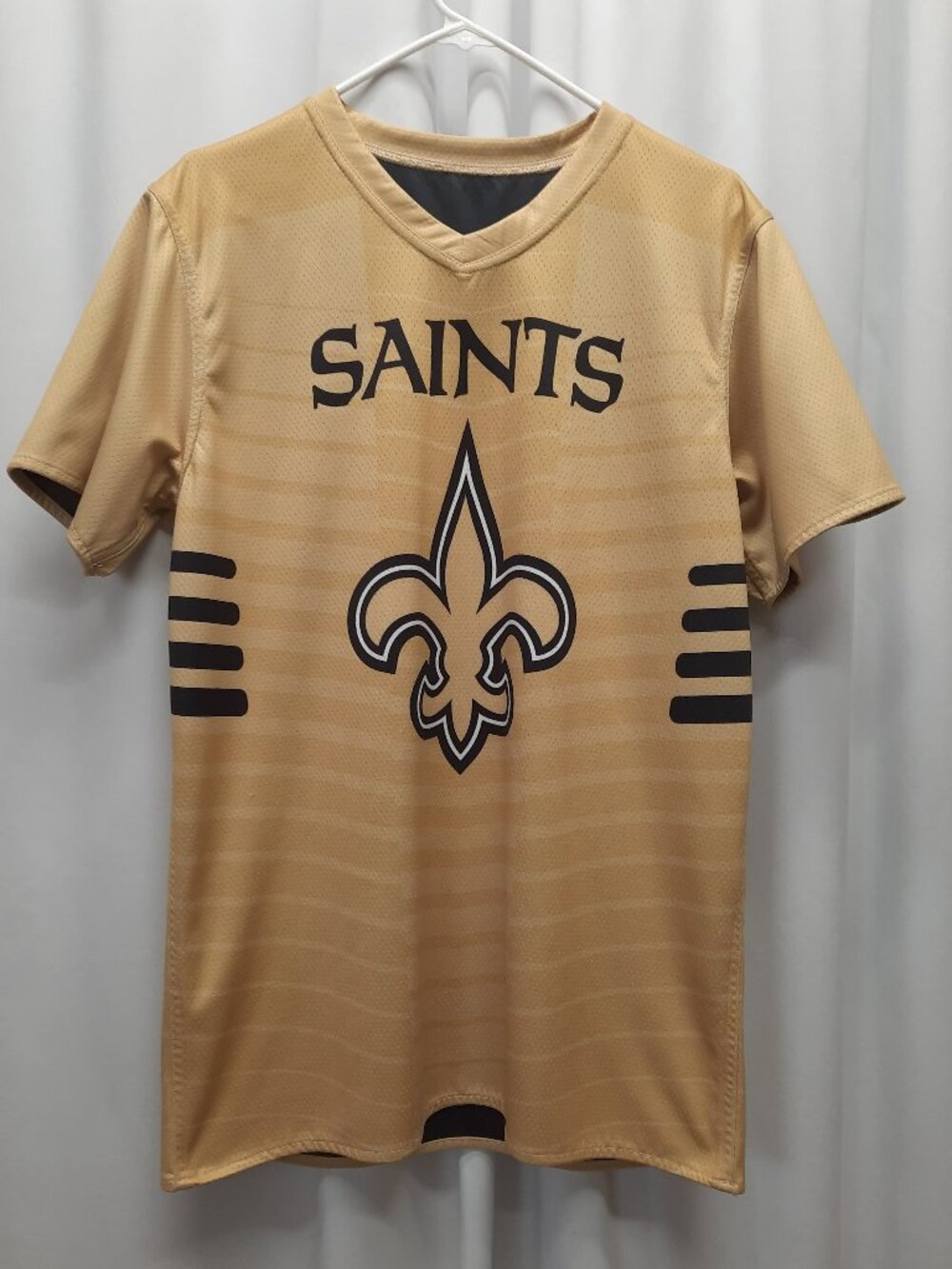 NFL Flag Football New Orleans Saints Reversible Jersey Adult Medium Gold Black